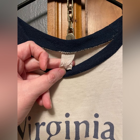 Vintage 1970s Ringer Tee ♥️ Virginia is for Lovers - Picture 4 of 12